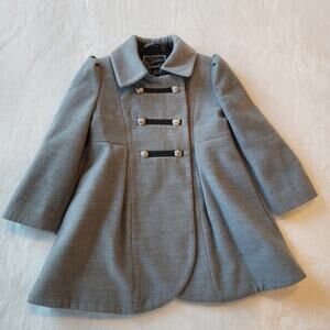Rothschild Girls Gray Wool Dress Coat Sz 4